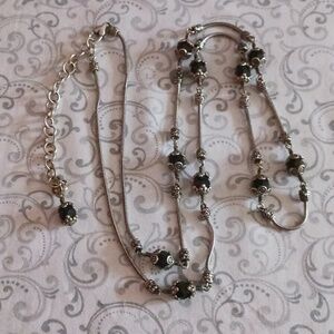 Brighton Black Stations Beaded Necklace